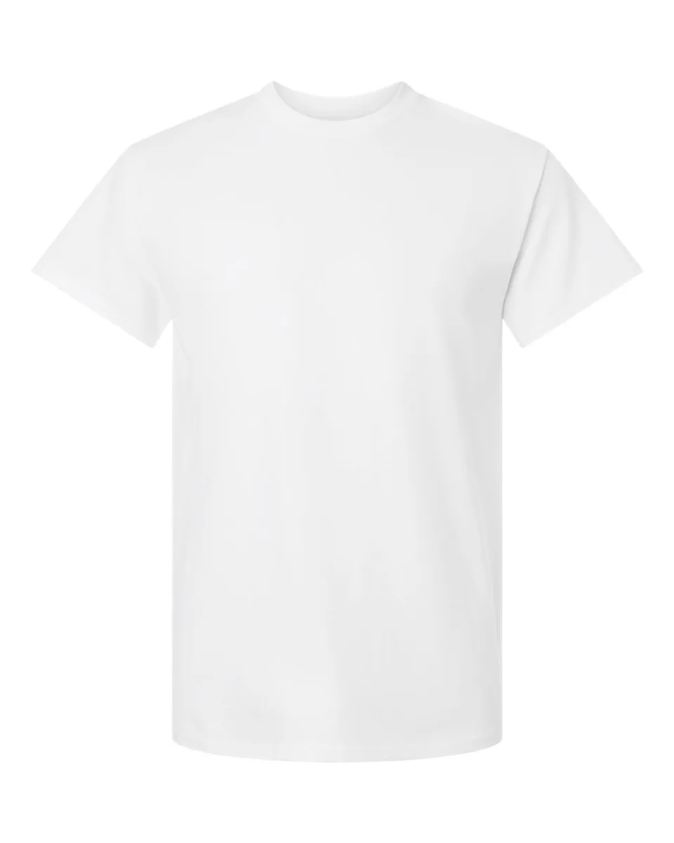 Gildan Unisex Ultra Cotton Tee in White, Front